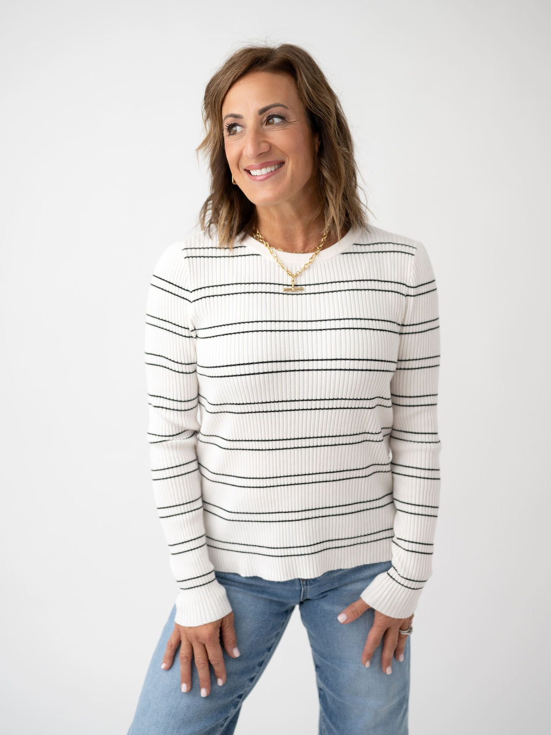 Stated in Stripes Sweater
