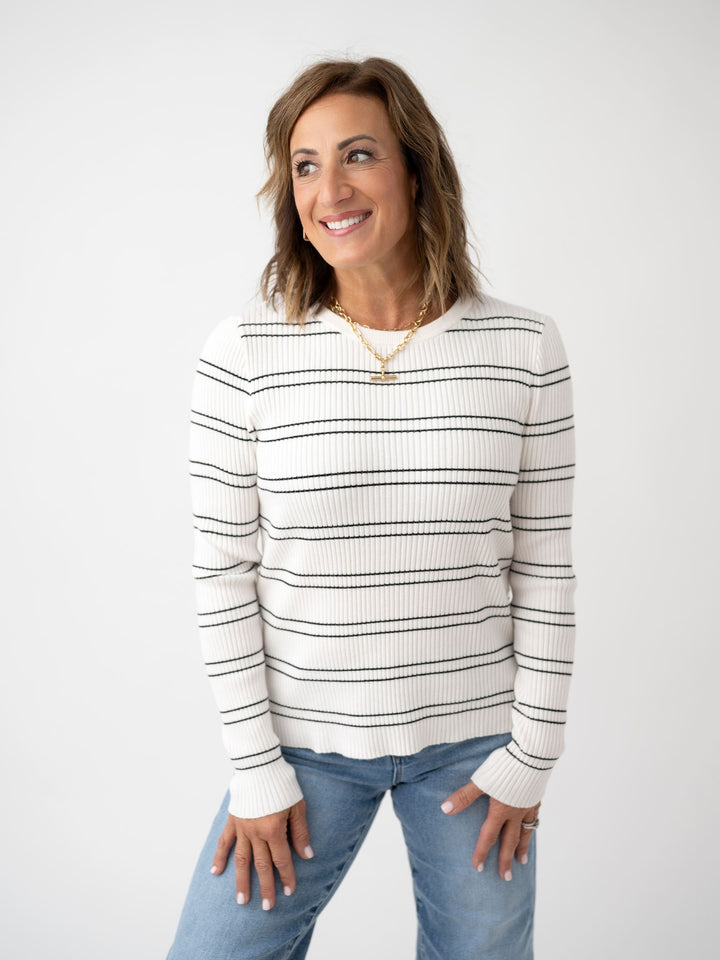 Stated in Stripes Sweater