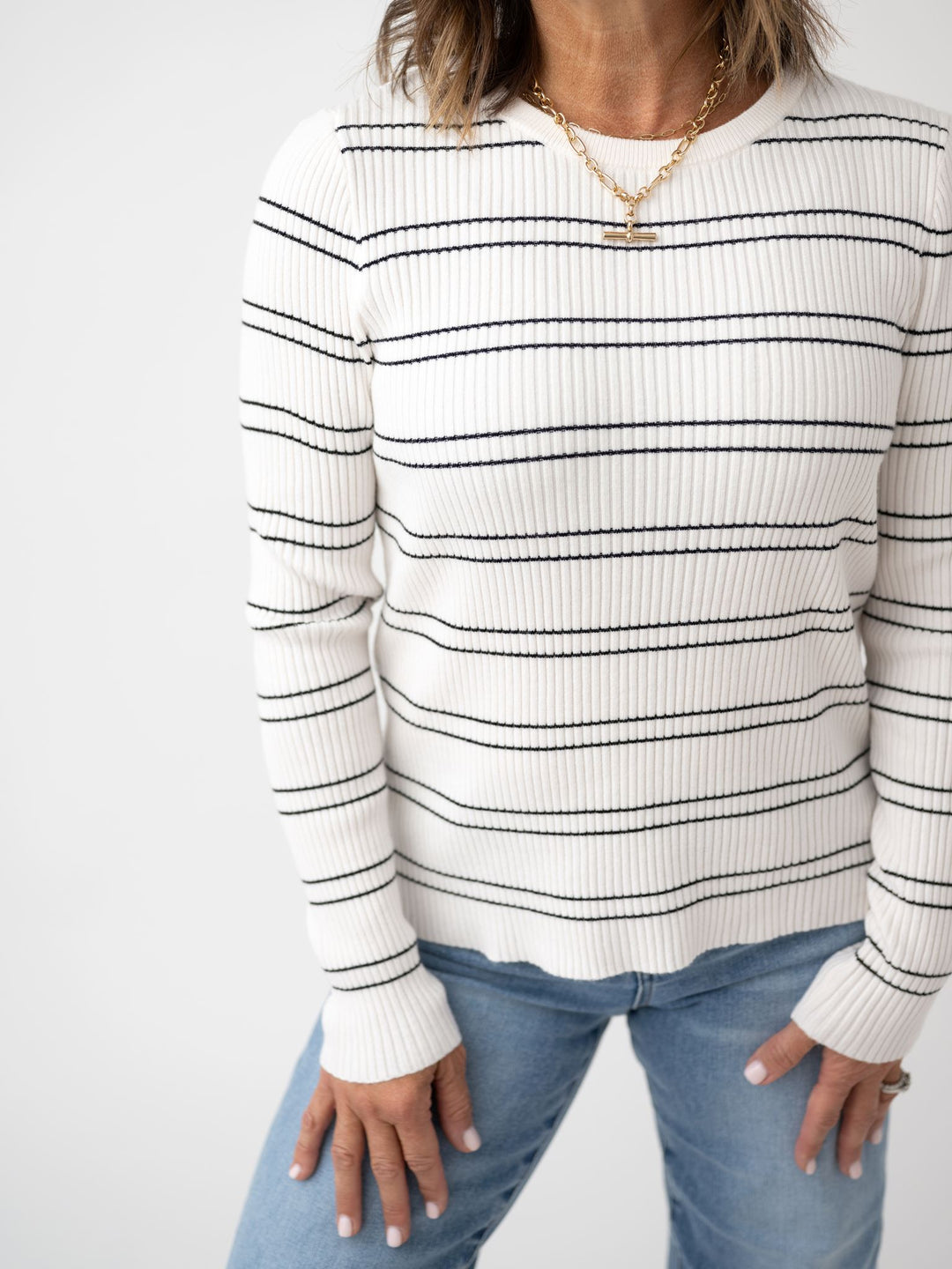 Stated in Stripes Sweater
