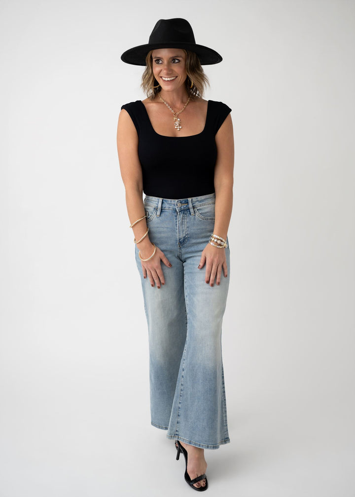 Mica High Rise Super Wide Leg Palazzo Crop