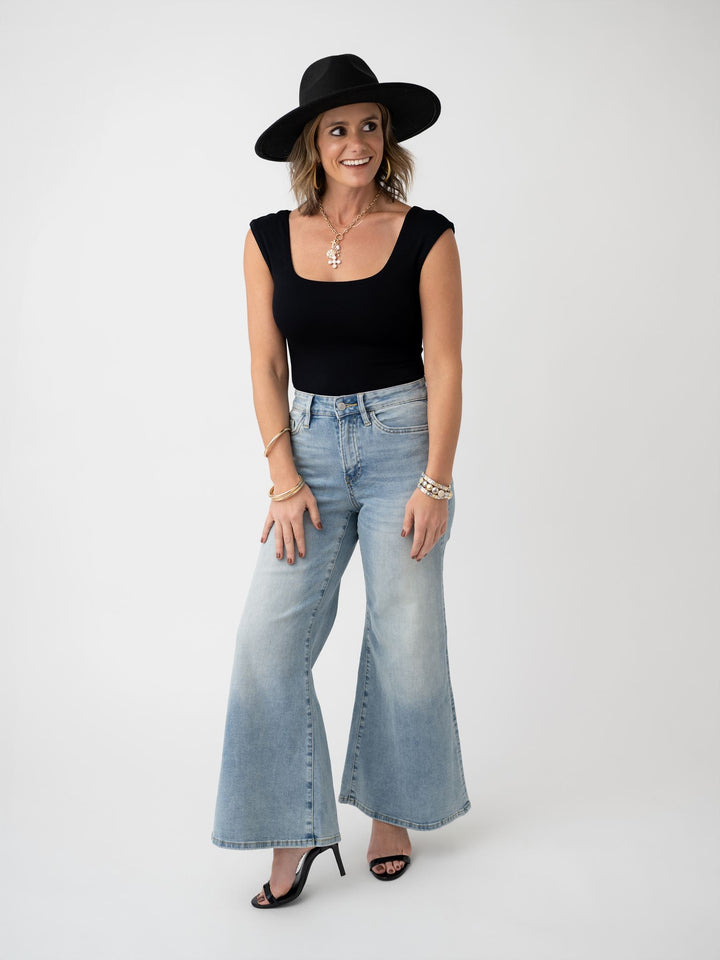 Mica High Rise Super Wide Leg Palazzo Crop