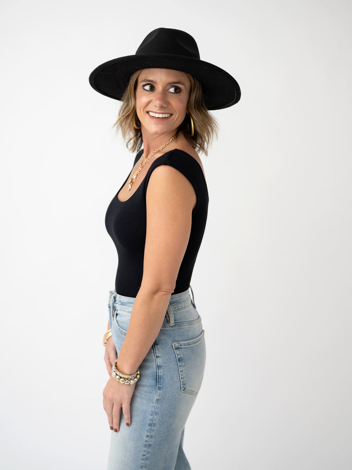 Double Layered Cap Sleeve Bodysuit