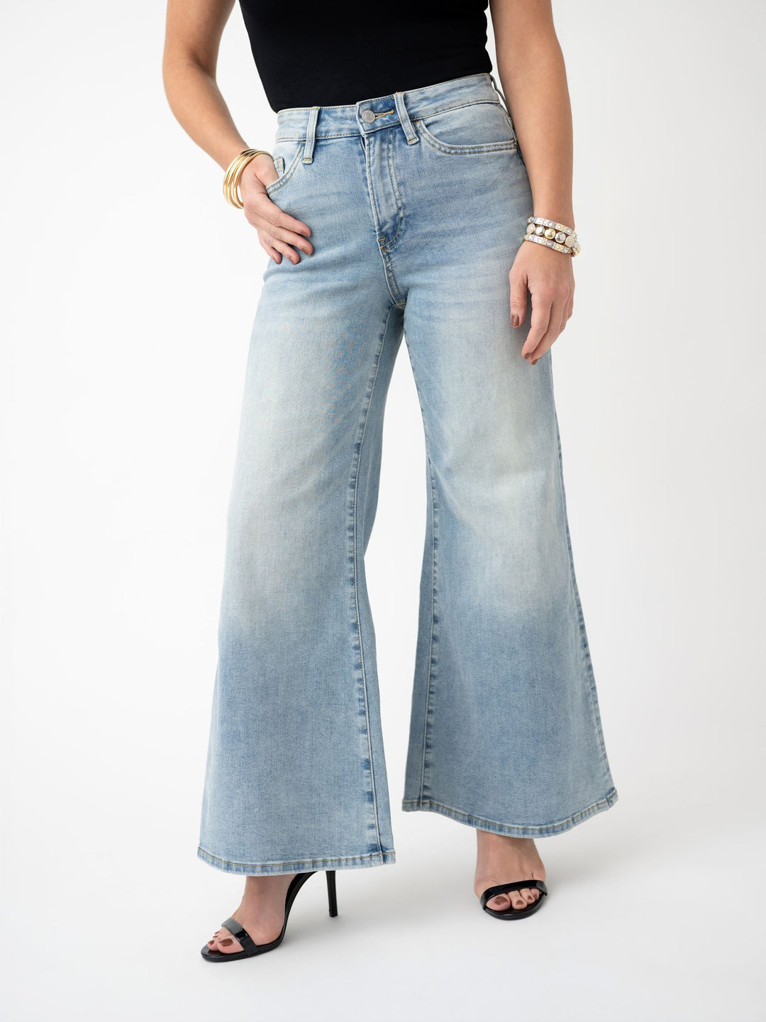 Mica High Rise Super Wide Leg Palazzo Crop