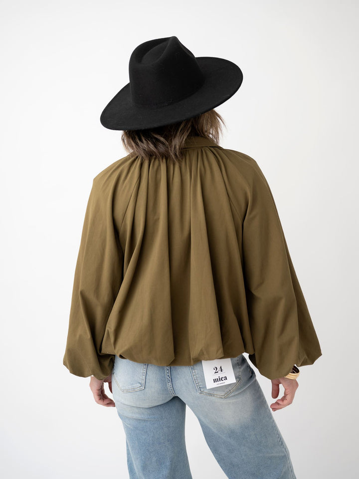 Gold Zipped Bomber Jacket