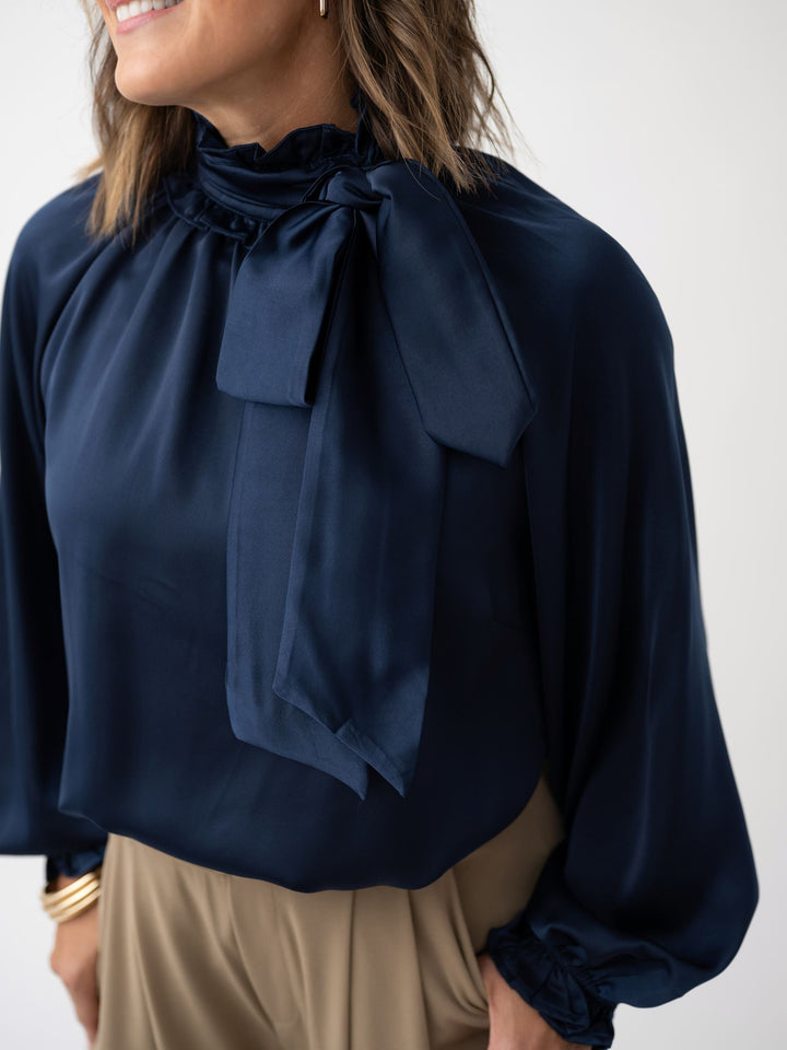 Simply Elegant Neck Tie Blouse