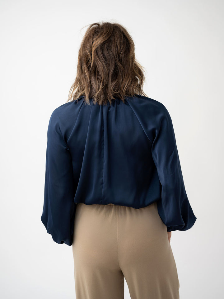 Simply Elegant Neck Tie Blouse