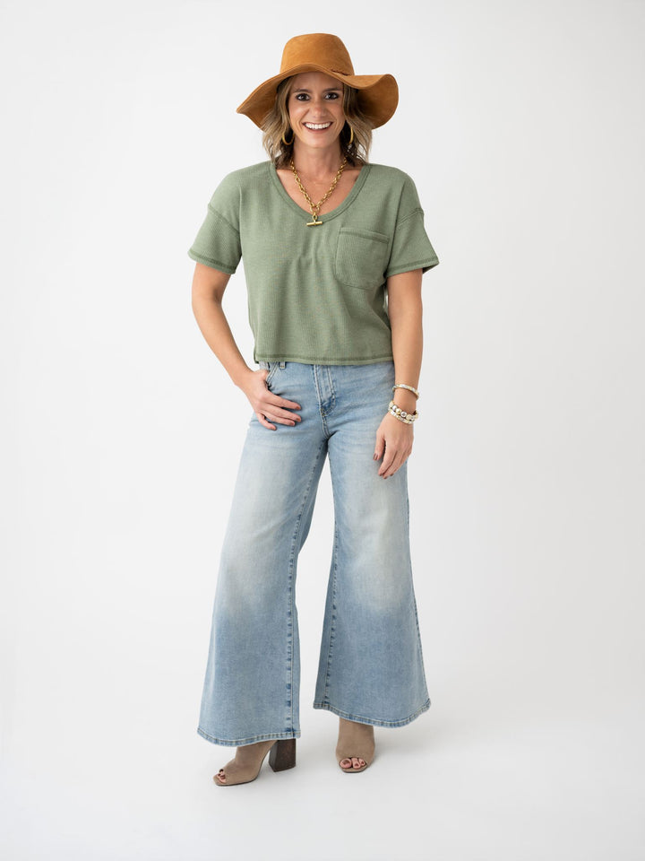 Simply Essential Waffle Knit Top