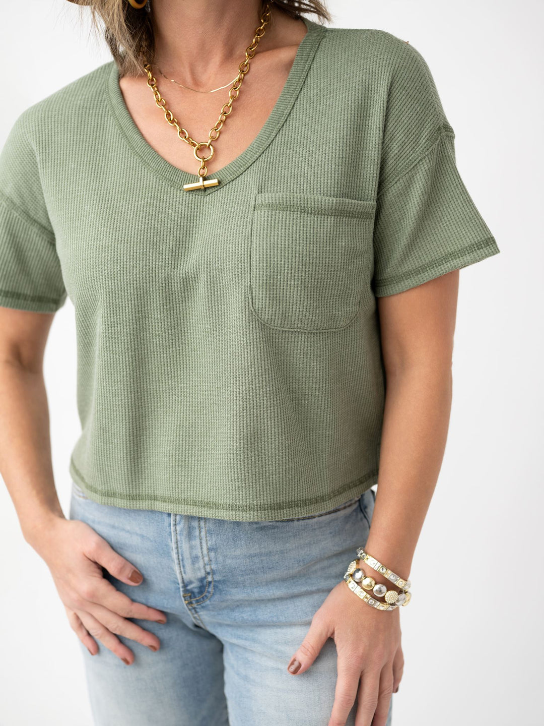 Simply Essential Waffle Knit Top