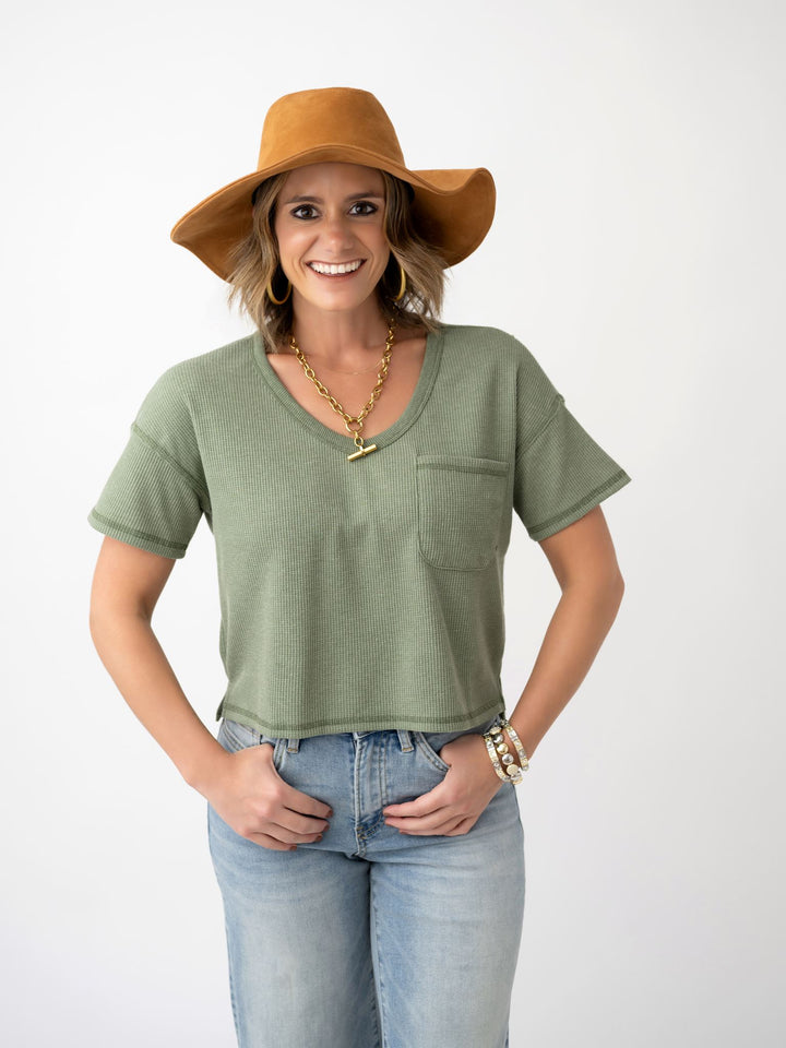 Simply Essential Waffle Knit Top