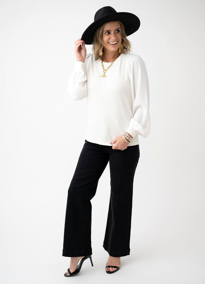 Whisper Sleeve Knit Top
