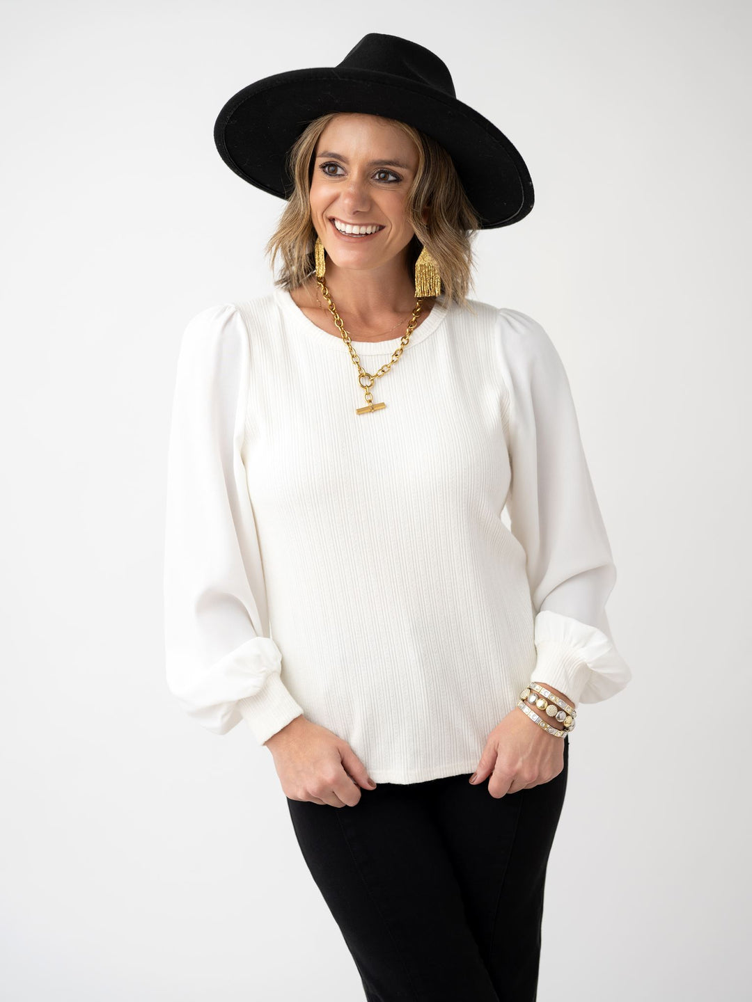 Whisper Sleeve Knit Top