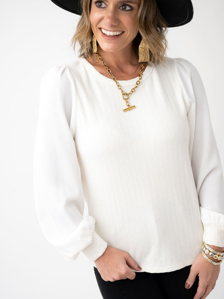 Whisper Sleeve Knit Top