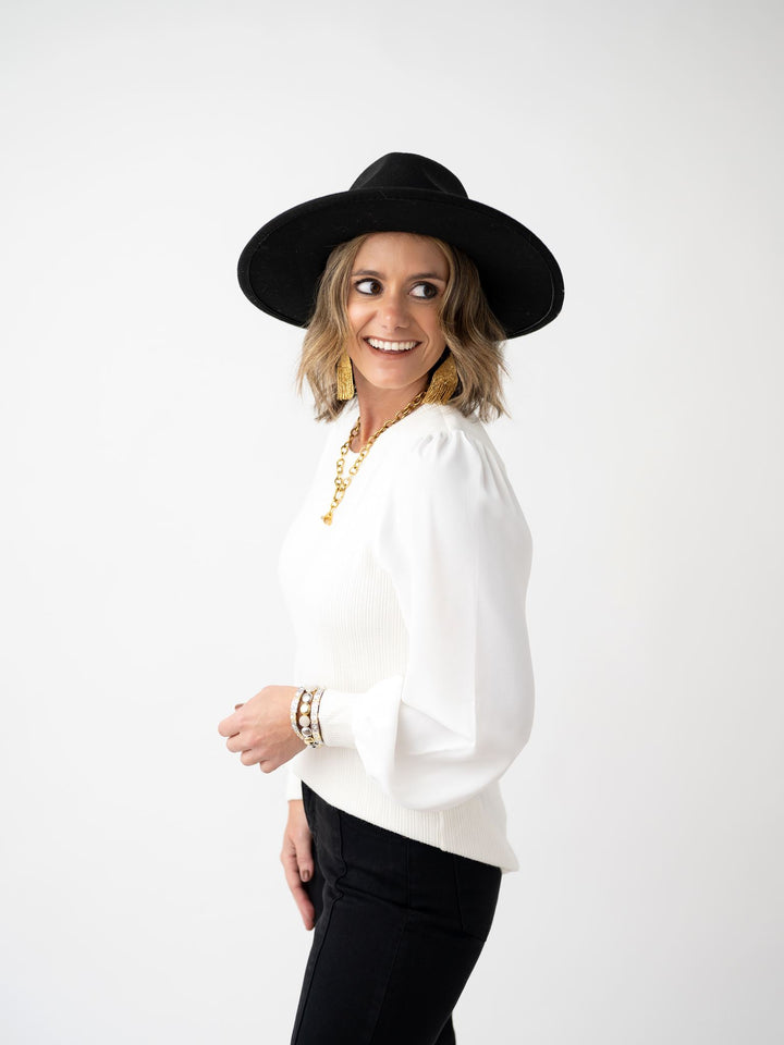 Whisper Sleeve Knit Top
