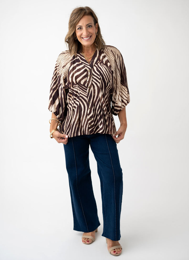 Mocha Wild Button Up