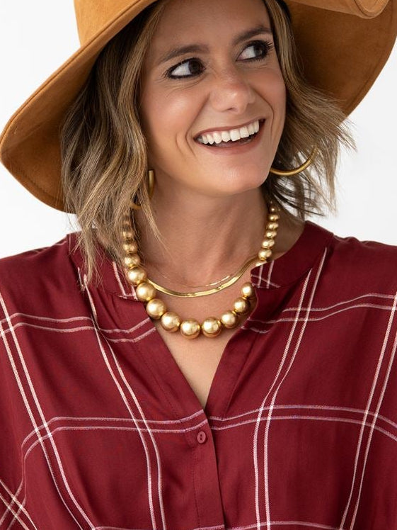 Bold Moves Muted Bead Necklace