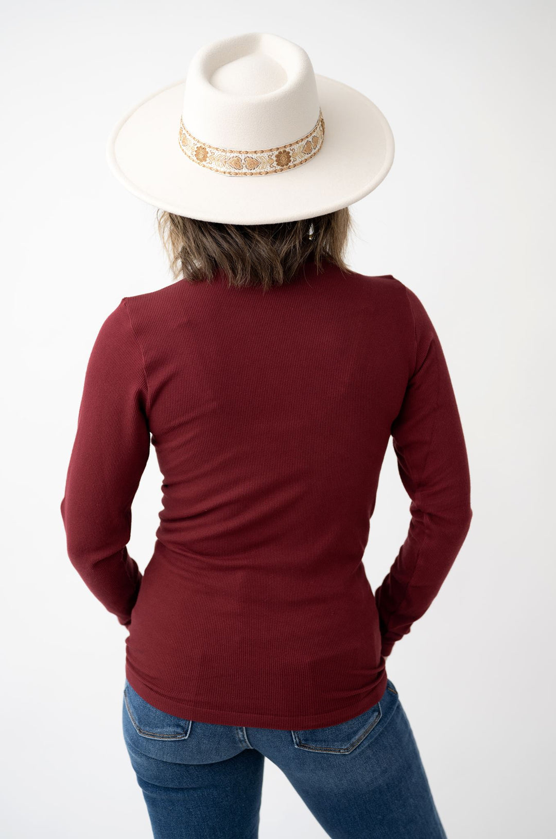 Where It Whenever Ribbed Mock Neck Top