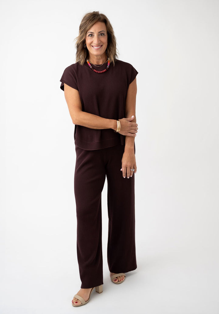 Maple Morning Stretch Waist Ribbed Pant