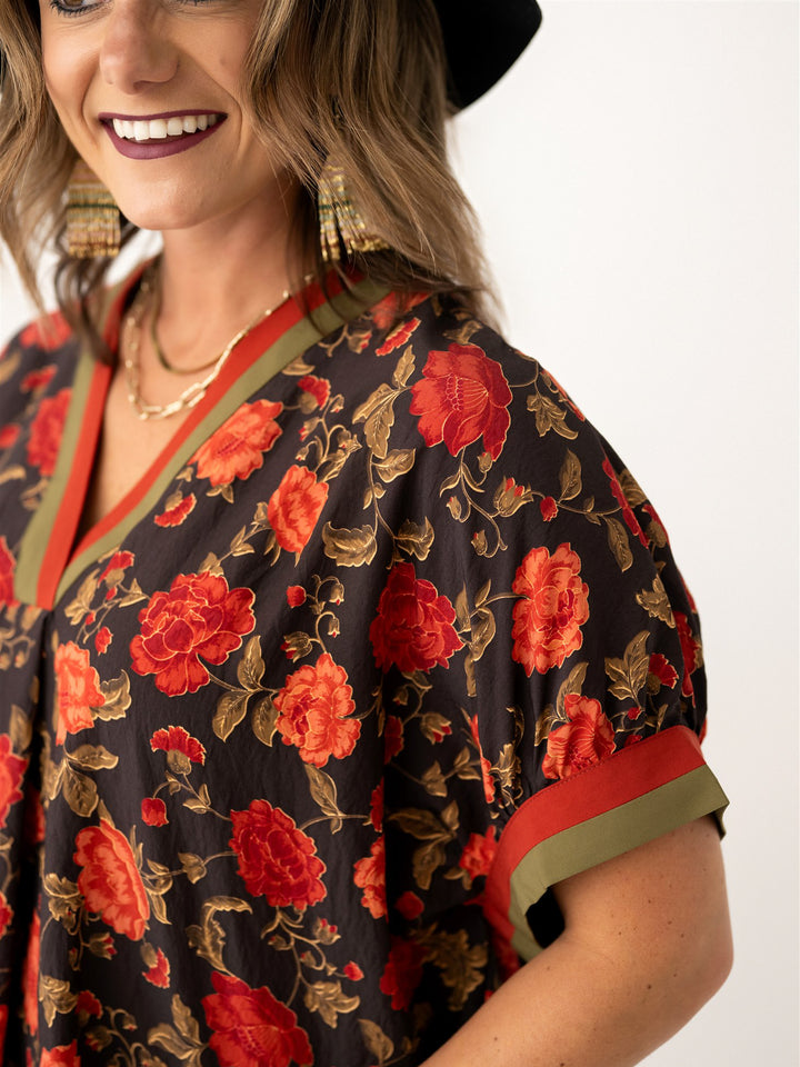 Beautiful in Blooms V Neck