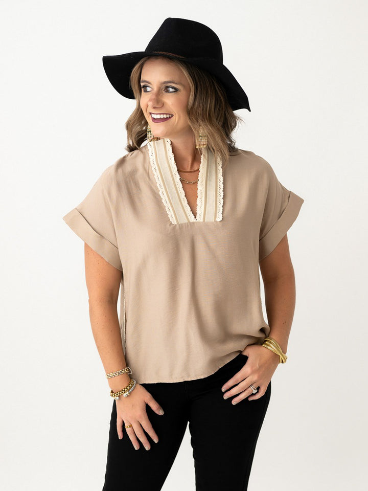 Lovely Lace V Neck
