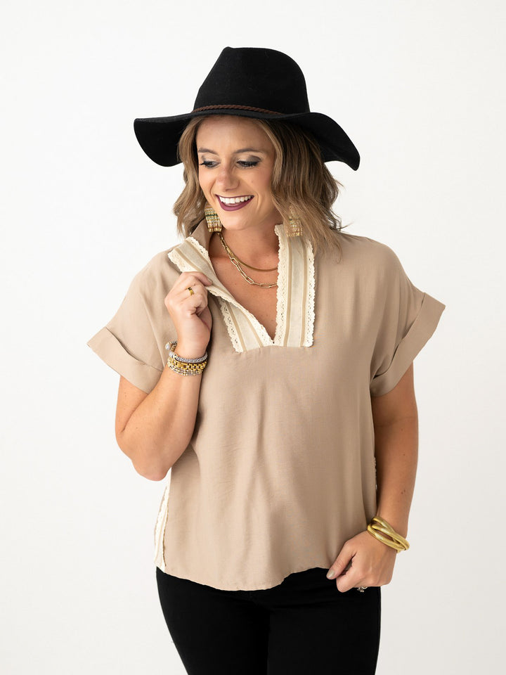 Lovely Lace V Neck
