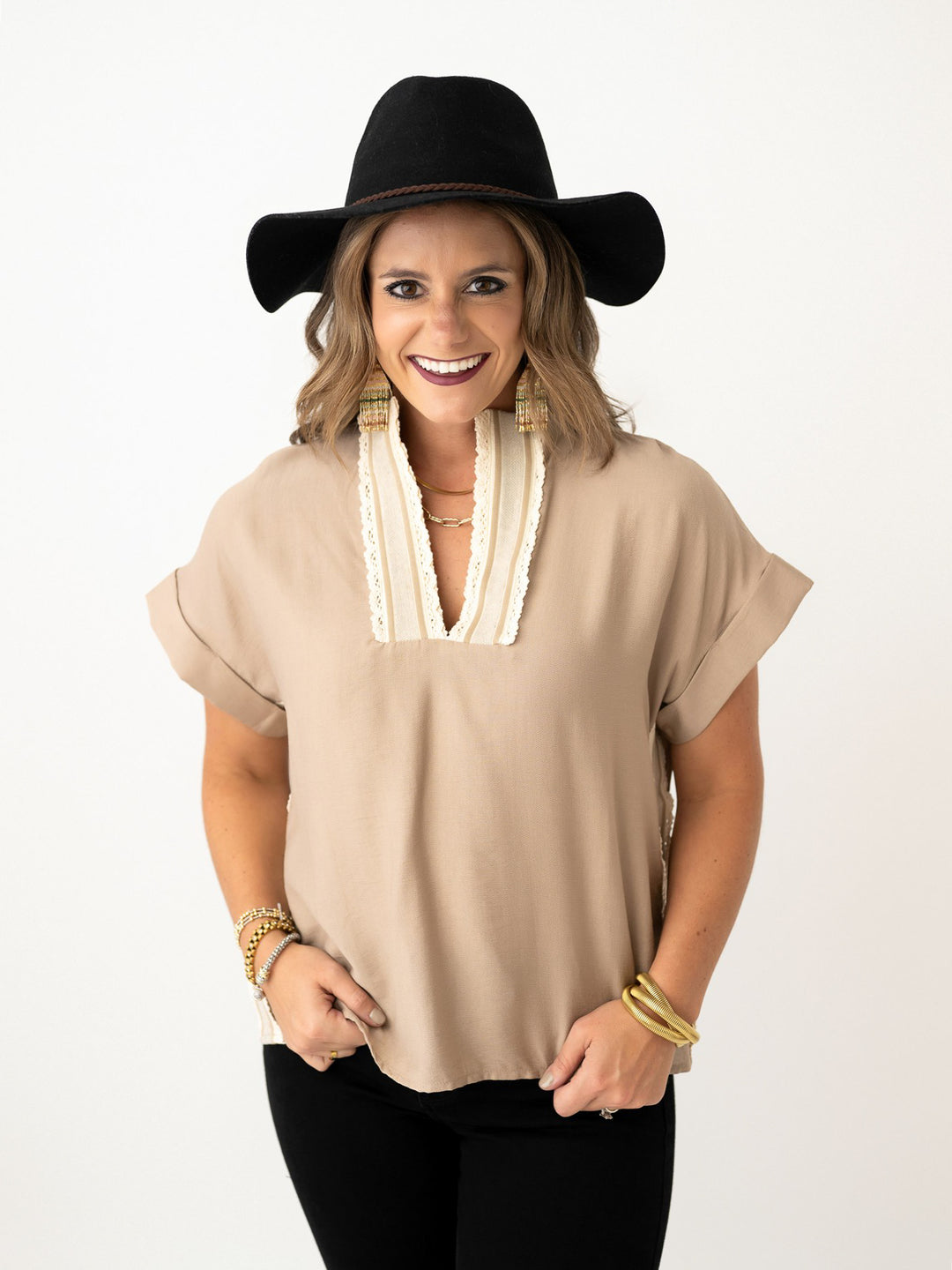 Lovely Lace V Neck