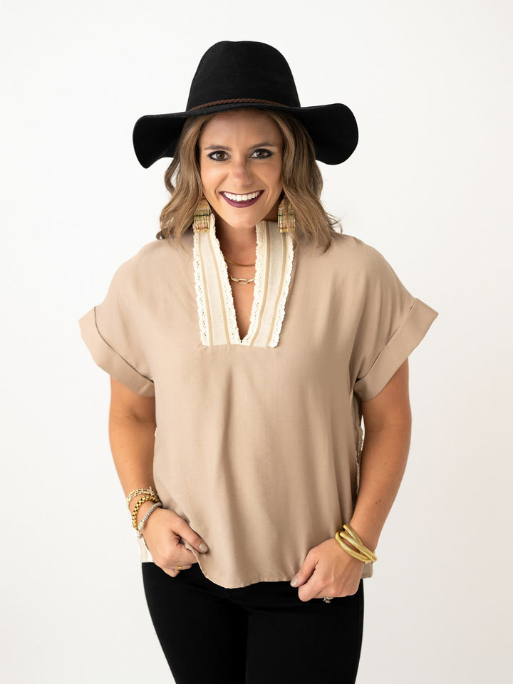 Lovely Lace V Neck
