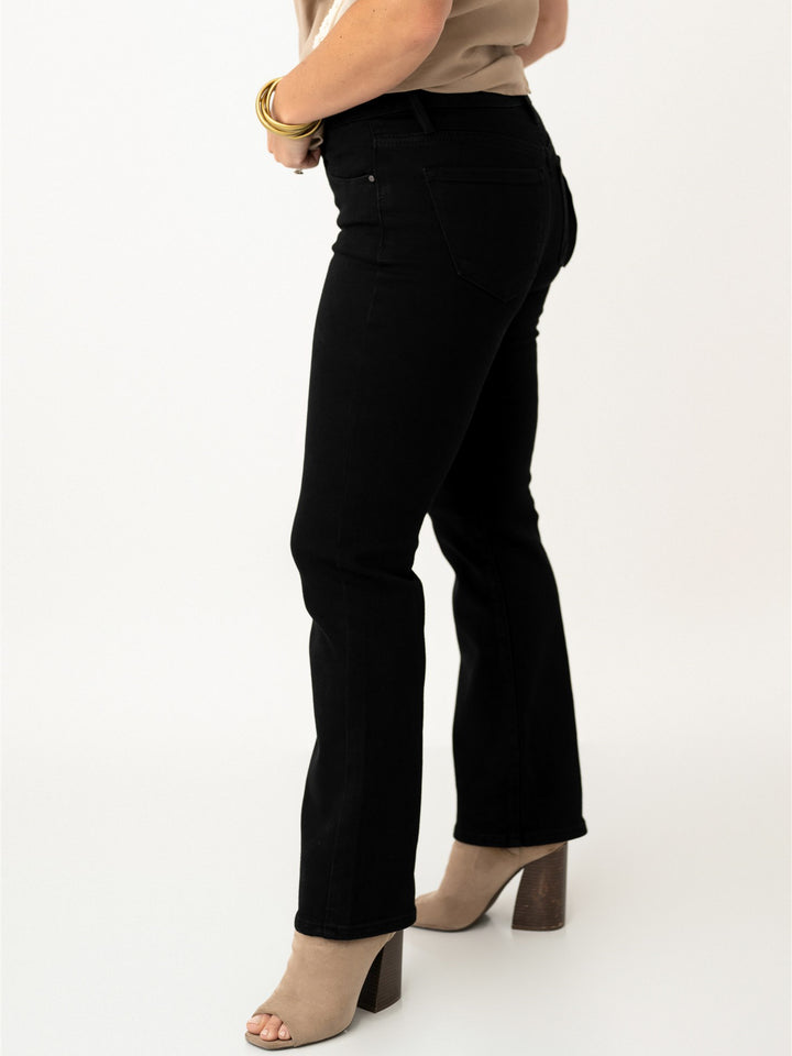 Risen Mid Rise Crop Straight Jeans