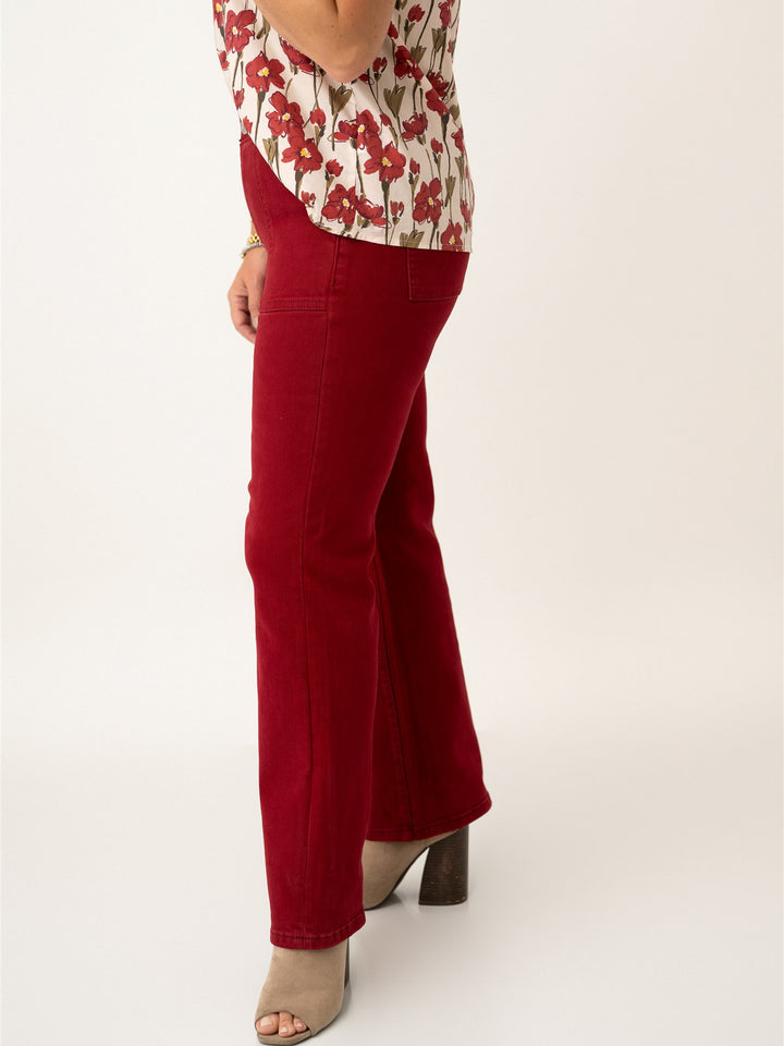 Risen High Rise Ankle Flare Patch Pocket Pants