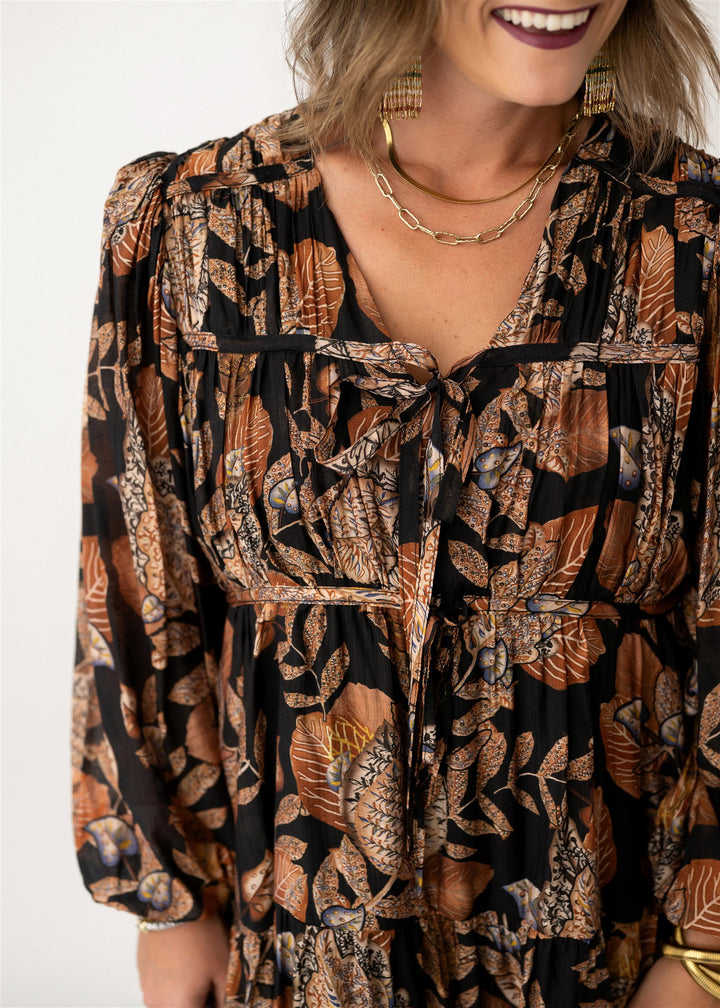 Autumn Whisper Bow Dress