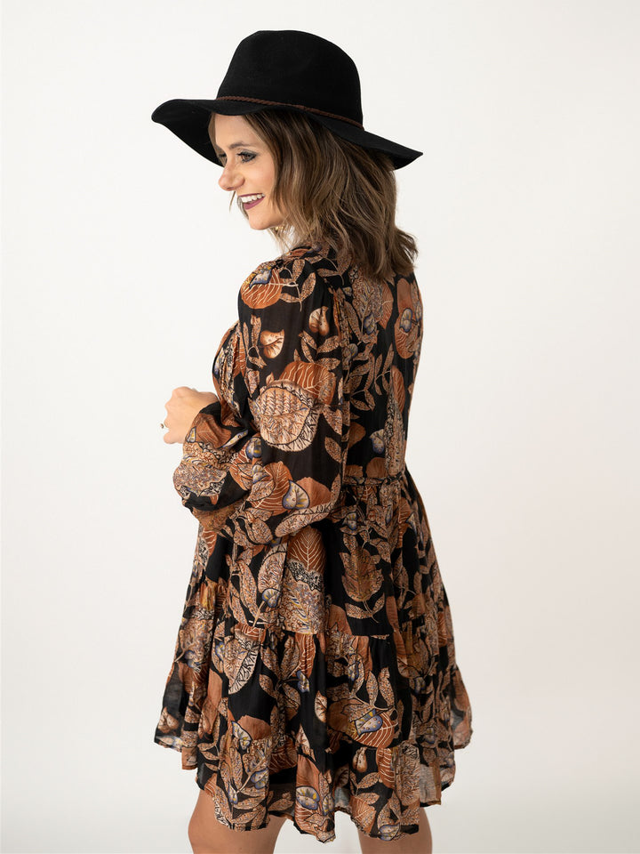 Autumn Whisper Bow Dress