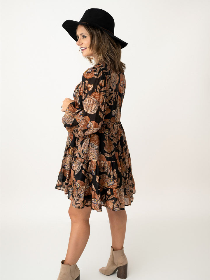 Autumn Whisper Bow Dress