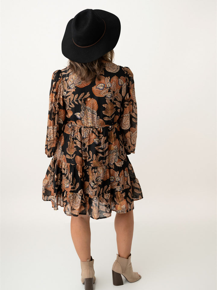 Autumn Whisper Bow Dress
