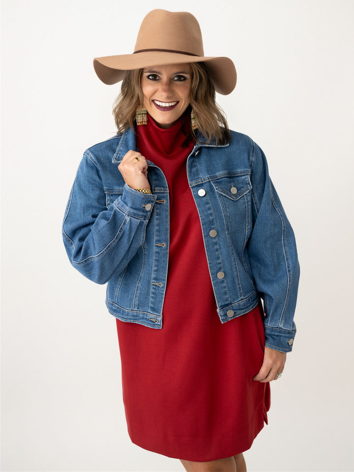 Risen Balloon Sleeve Denim Jacket