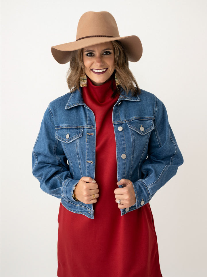 Risen Balloon Sleeve Denim Jacket