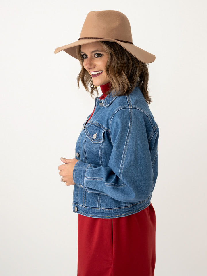 Risen Balloon Sleeve Denim Jacket