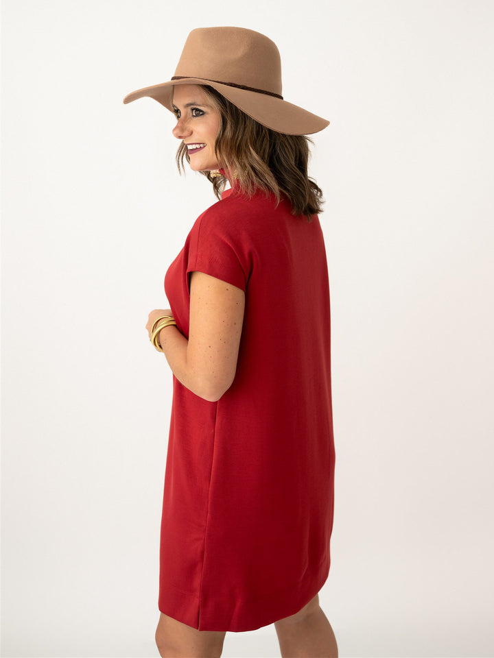 Knit & Sleek Mock Neck Dress