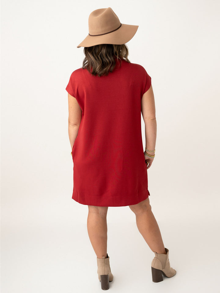 Knit & Sleek Mock Neck Dress