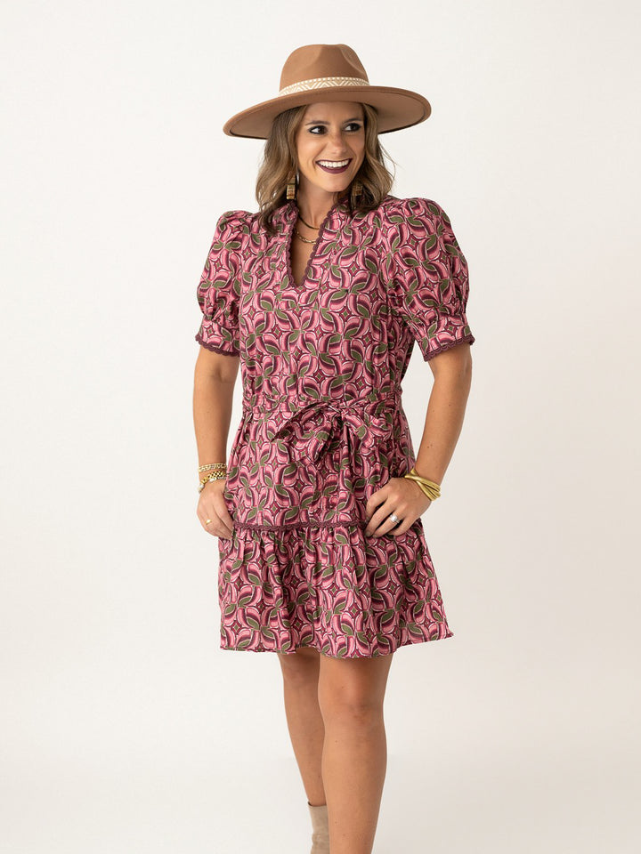 Harvest Rose Tie Waist Dress