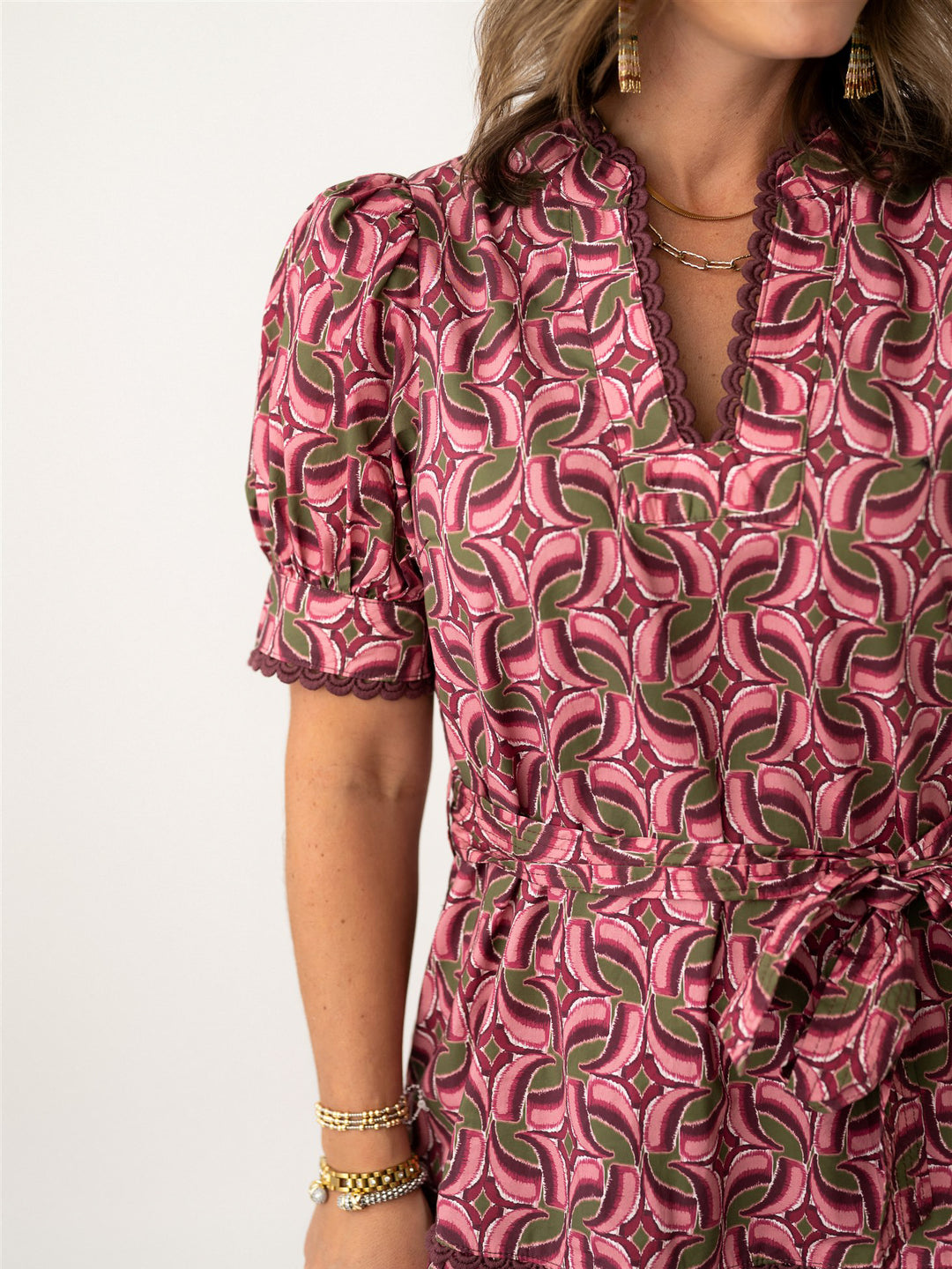 Harvest Rose Tie Waist Dress