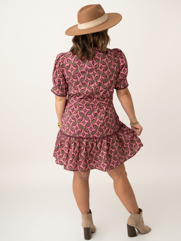 Harvest Rose Tie Waist Dress