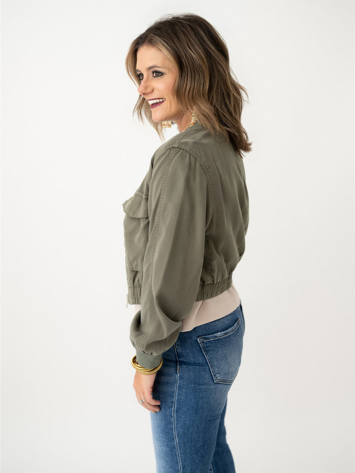 Risen Tencel Bomber Jacket