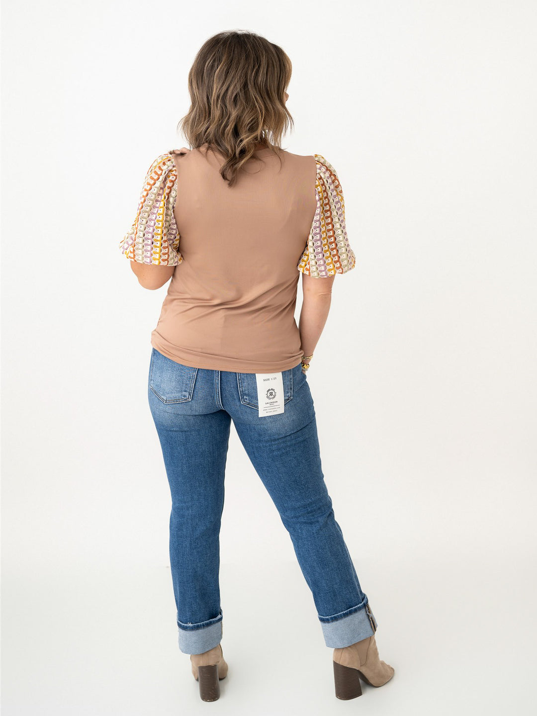 Boho Patchwork Sleeve Tee