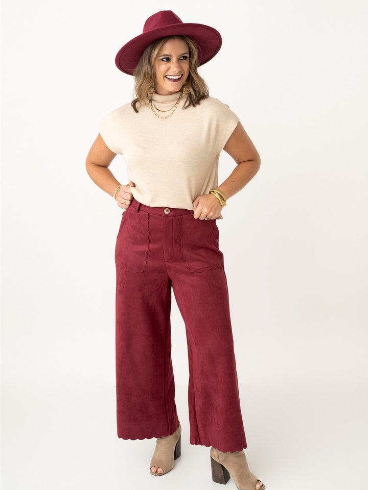 Scallop Hem Trouser