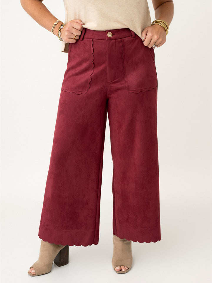 Scallop Hem Trouser
