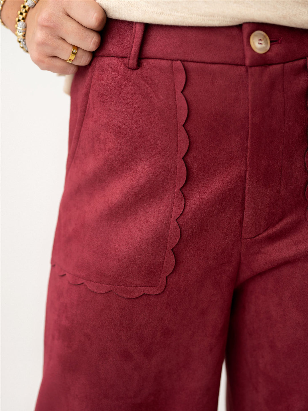 Scallop Hem Trouser