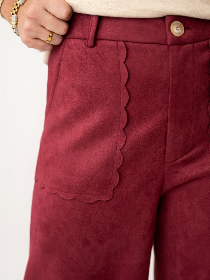Scallop Hem Trouser