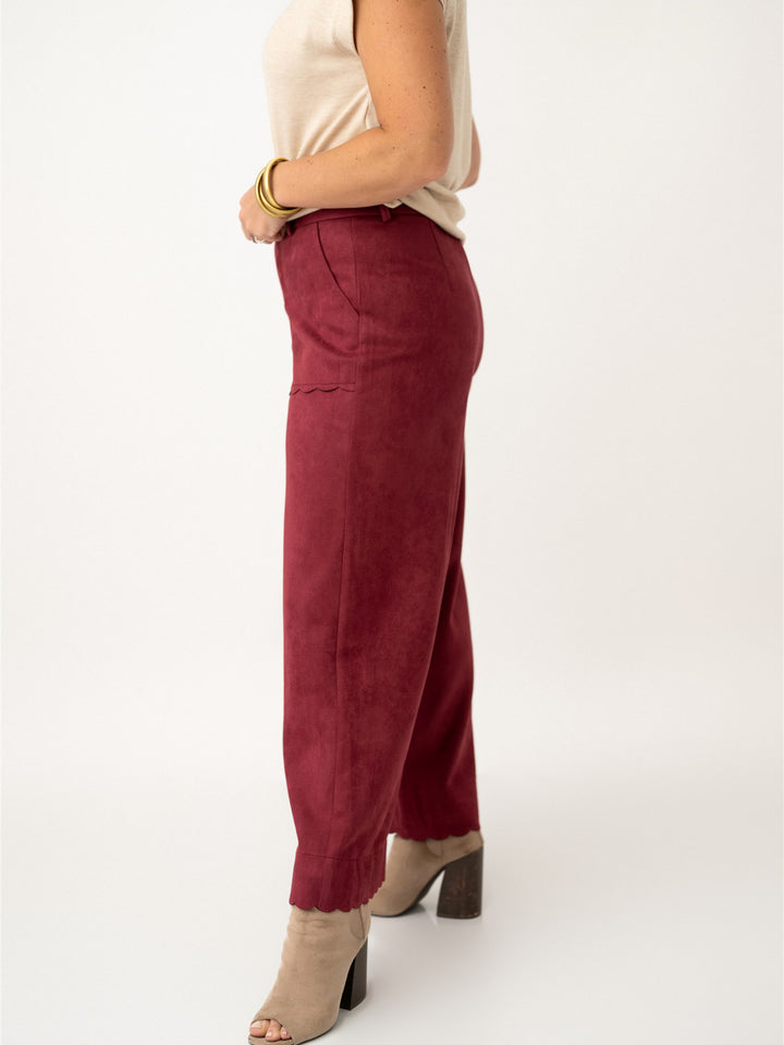 Scallop Hem Trouser