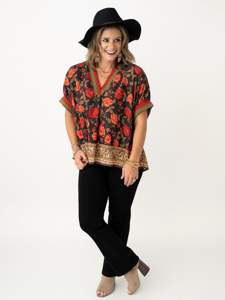 Beautiful in Blooms V Neck