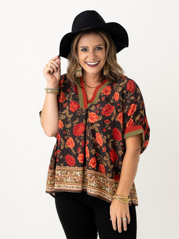 Beautiful in Blooms V Neck