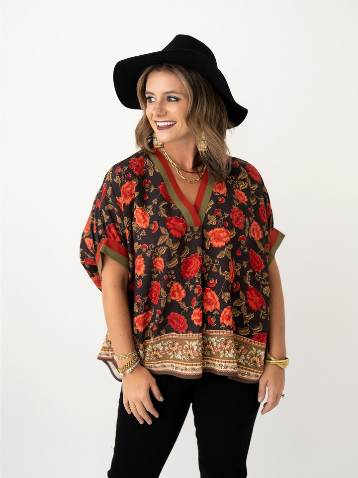 Beautiful in Blooms V Neck